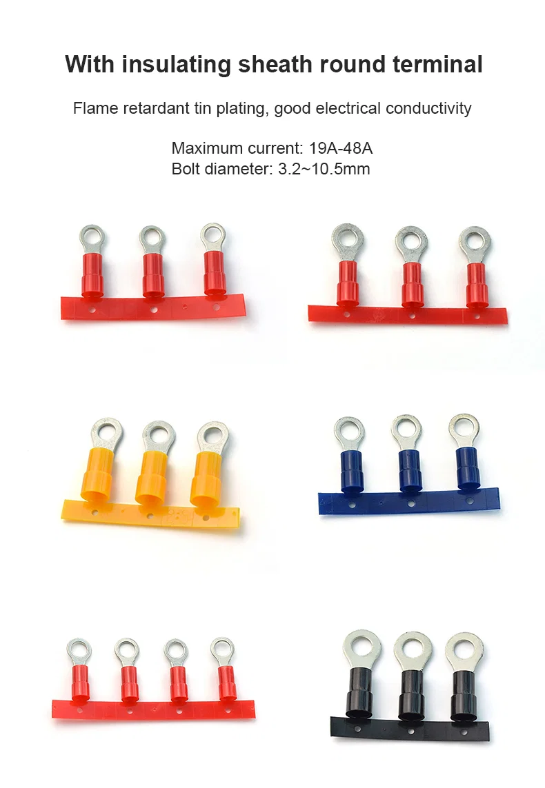 Zacisk ciągły PIN, zacisk z rurą okrągłą z CE PVC izolowany