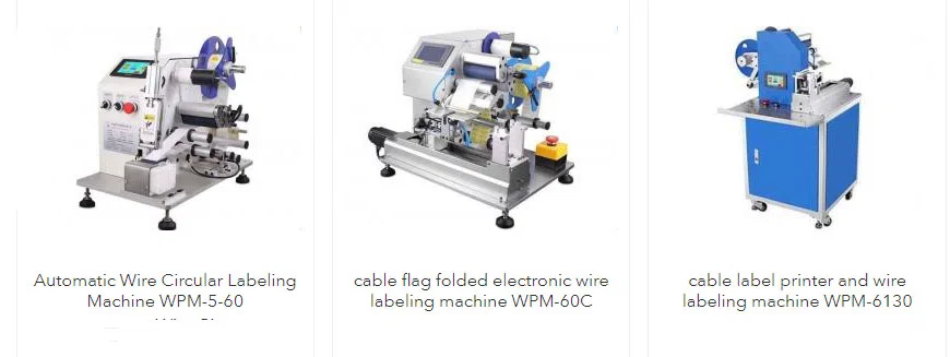 maszyny do znakowania kabli (flagowe, okrągłe, składane, drukujące) do wyraźnego i trwałego oznaczania przewodów/kabli w celu poprawy identyfikacji i organizacji.