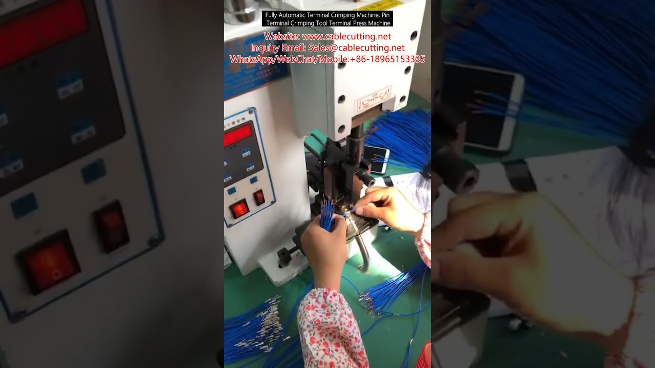 W pełni automatyczna zaciskarka do końcówek, narzędzie do zaciskania końcówek pinowych, prasa do końcówek