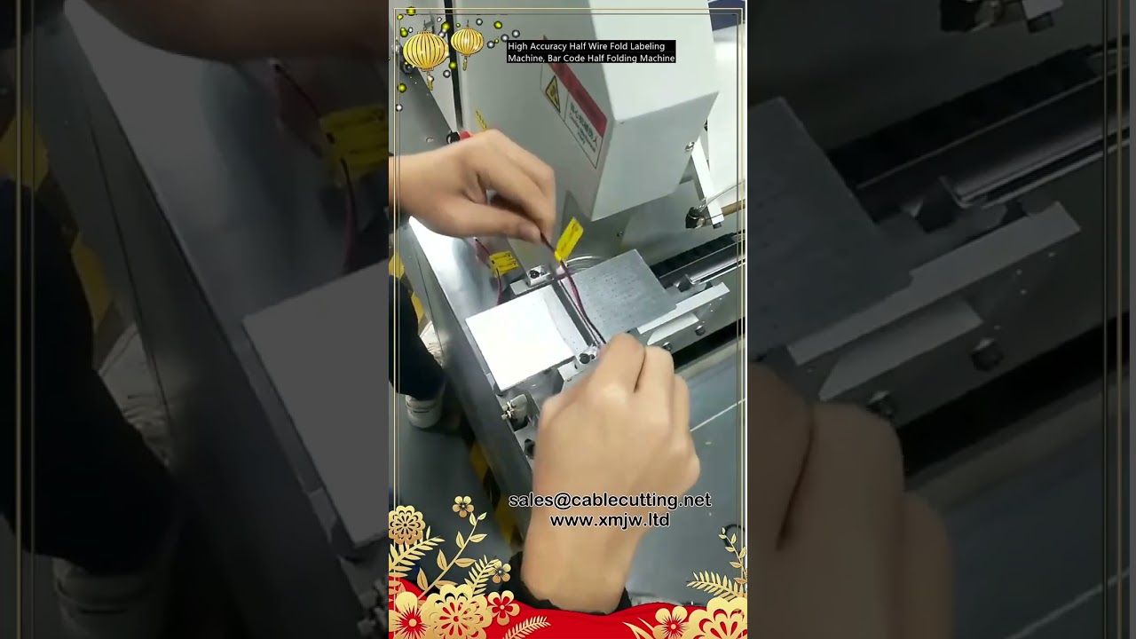 Półautomatyczna etykieciarka do składania drutu, maszyna do składania kodów kreskowych