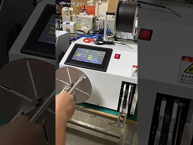 Automatyczna maszyna do zwijania kabli 5-80mm, wiązanie przewodów zasilających, zwijarka do kabli USB