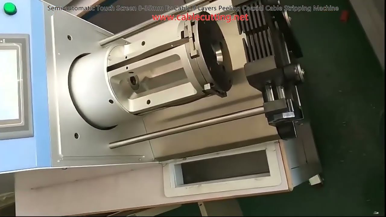 Półautomatyczna maszyna do zdejmowania izolacji z kabli koncentrycznych 8-35mm z ekranem dotykowym i 9-warstwowym usuwaniem