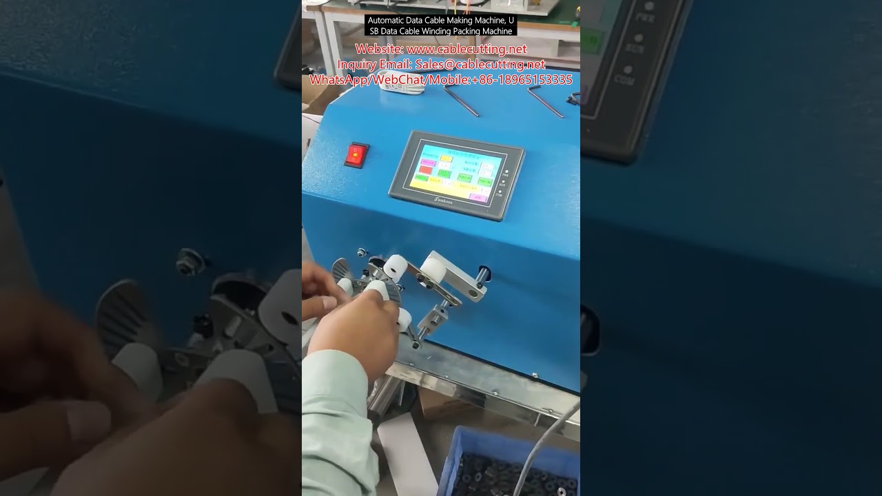 Automatyczna maszyna do produkcji kabli danych, maszyna do nawijania i pakowania kabli USB