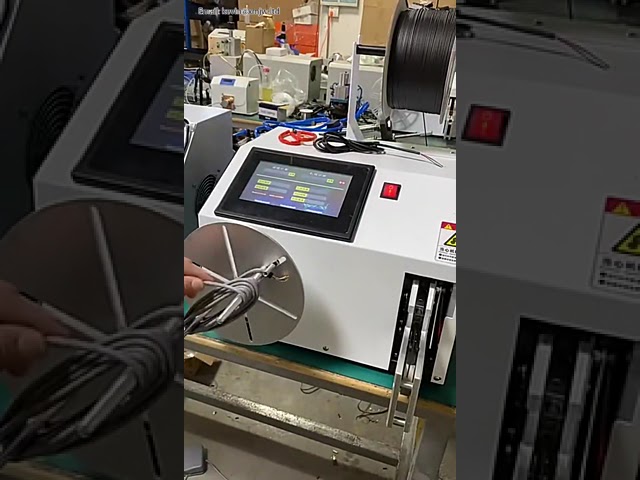 Automatyczna maszyna do nawijania cewek drutu 3-28 mm z ekranem dotykowym – wiązanie kabli