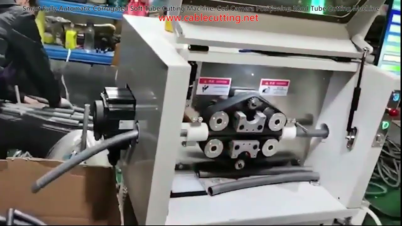 Inteligentna automatyczna krajarka do rur karbowanych z kamerą CCD – precyzyjne cięcie 30 mm