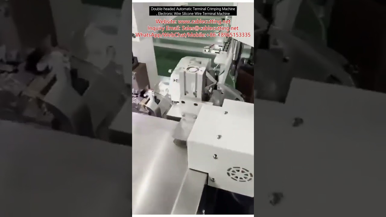 Dwugłowa automatyczna zaciskarka do końcówek, maszyna do przewodów elektronicznych i silikonowych