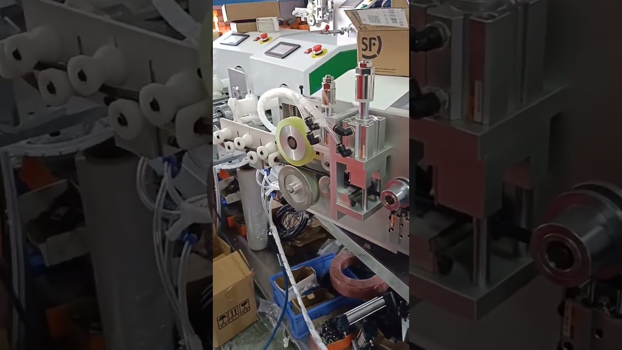 Automatyczna maszyna do liczenia, cięcia i zwijania rur z precyzyjnym pomiarem #maszyna #fabryka