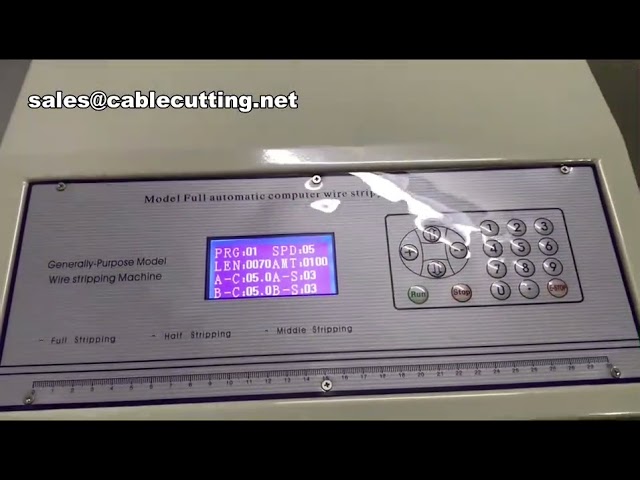 Elektryczna, komputerowa, samoregulująca maszyna do cięcia i zdejmowania izolacji z kabli miedzianych