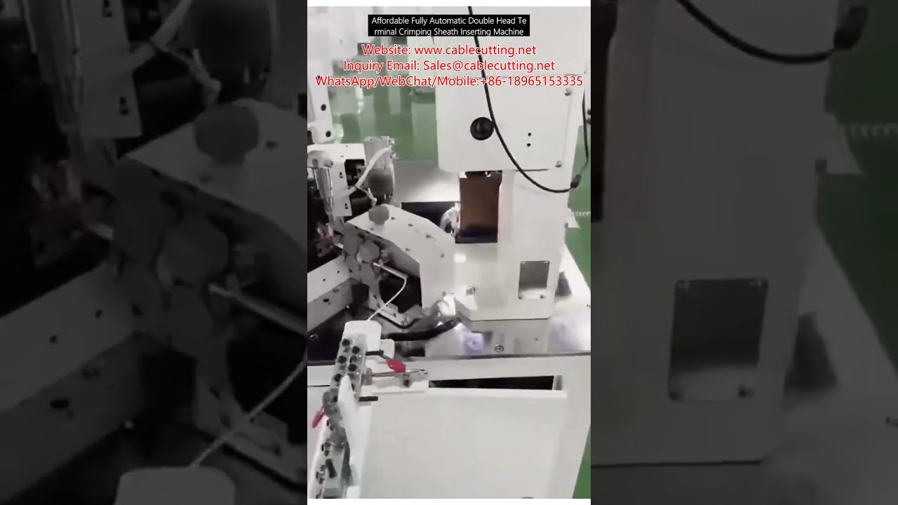 Niedroga w pełni automatyczna dwugłowicowa maszyna do zaciskania końcówek i wkładania osłon